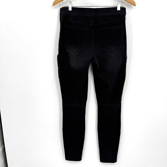 Spanx Black Skinny Pants Size M Zipper Cargo Pocket Perfect‎ Fit Faded Ankle - Picture 7 of 8